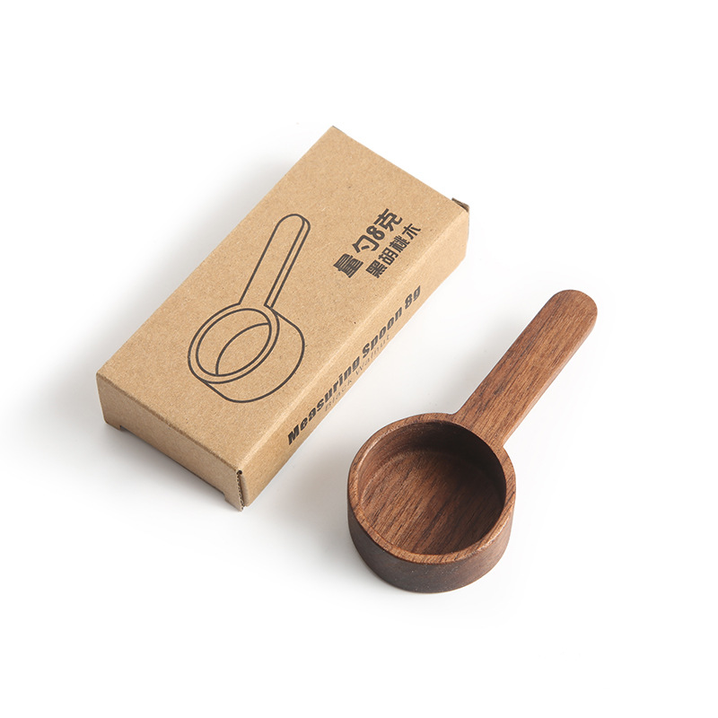 Title 1, Black Walnut Solid Wood Coffee Spoon With Short...