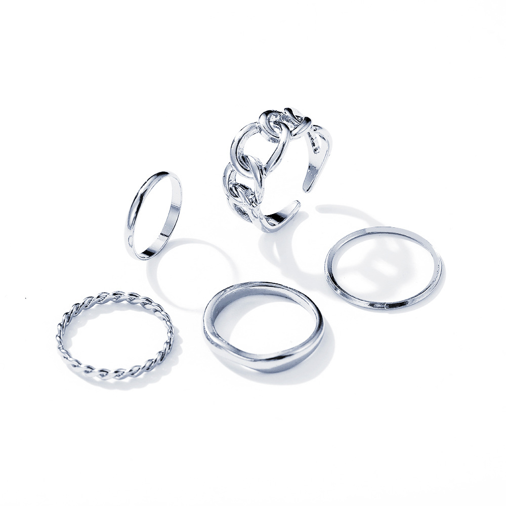 Personalized Ring Set 5 Piece Set Creative Simple And Cold