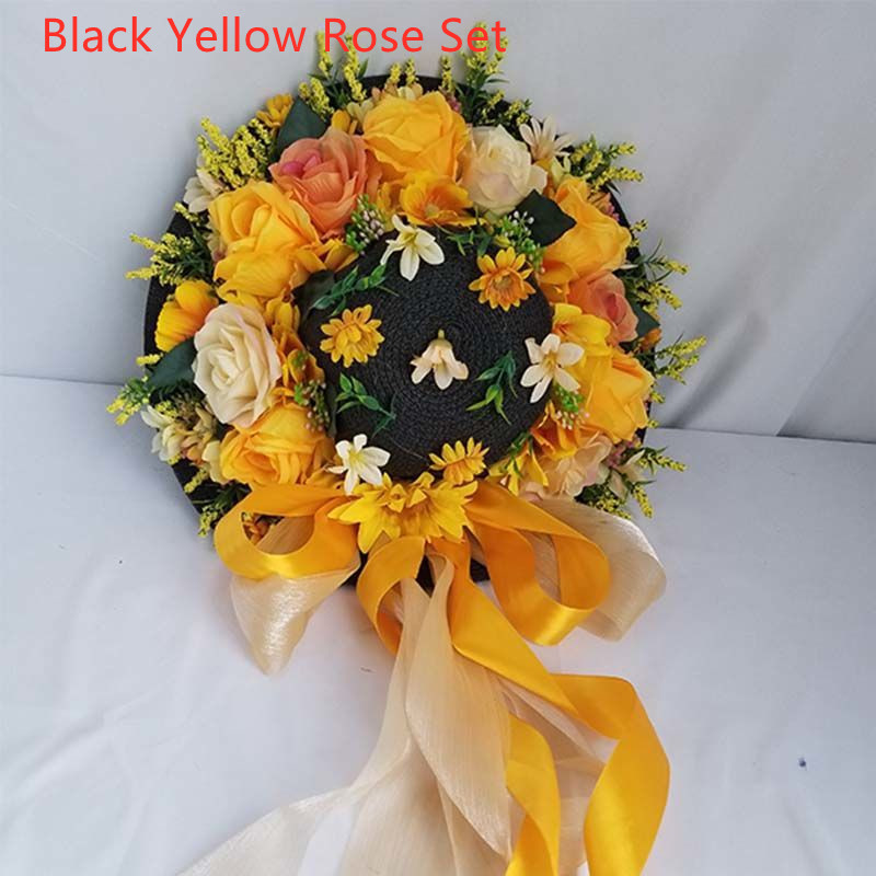 Black Yellow Rose Set