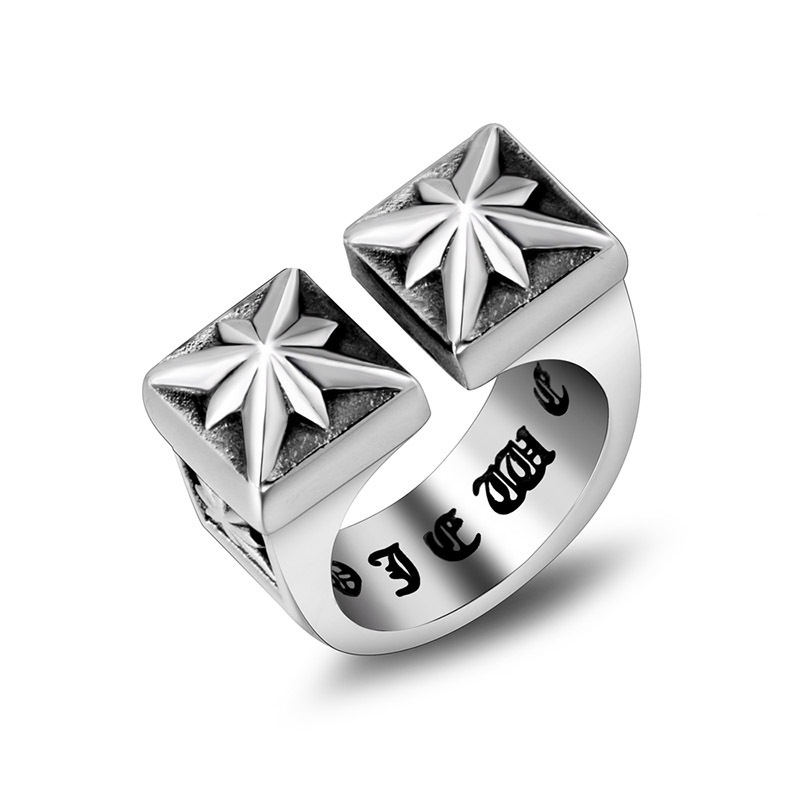 European And American Personality Punk Ring Fashion Retro Double Meter