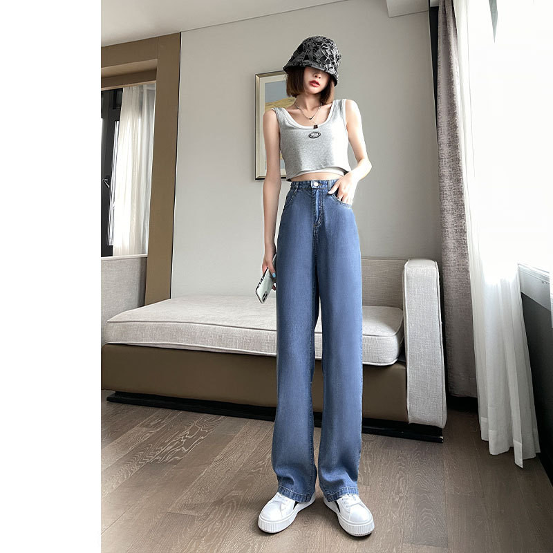 Thin Loose Straight High Waist Wide Leg Pants 10Style - Shop at LoveMi
