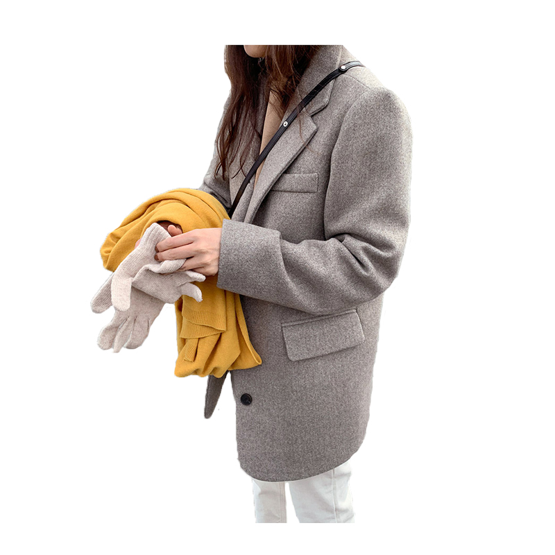 Women's Short Thickened Woolen Suit Jacket
