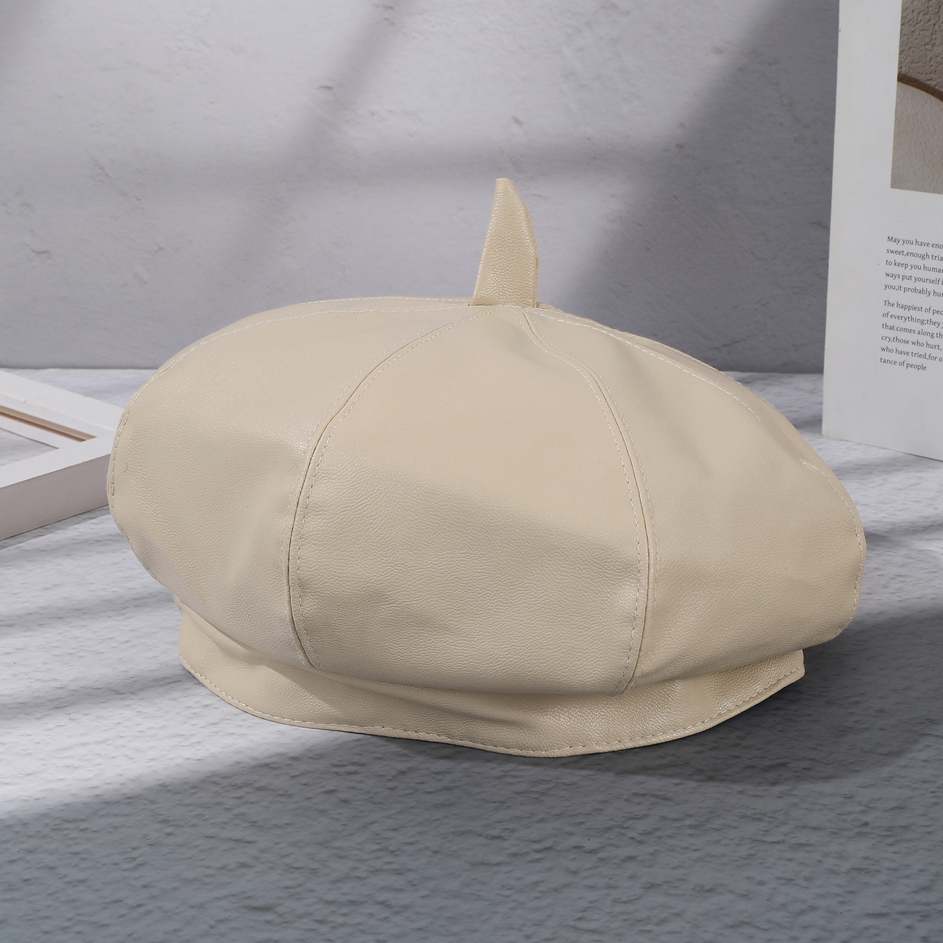 Solid Color Leather Y2K Style Fashionable Beret For Women, Suitable For Daily Leisure, Commuting, Shopping, Dates And Outings 22 6dd614dc 4030 44ba 9bd9 0c0fc4b2d5fd