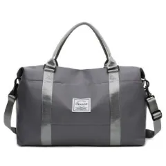 Travel Duffel Bags Sports Fitness Gym Tote Bag Women Weekender Overnight Bag - Grey - View 1