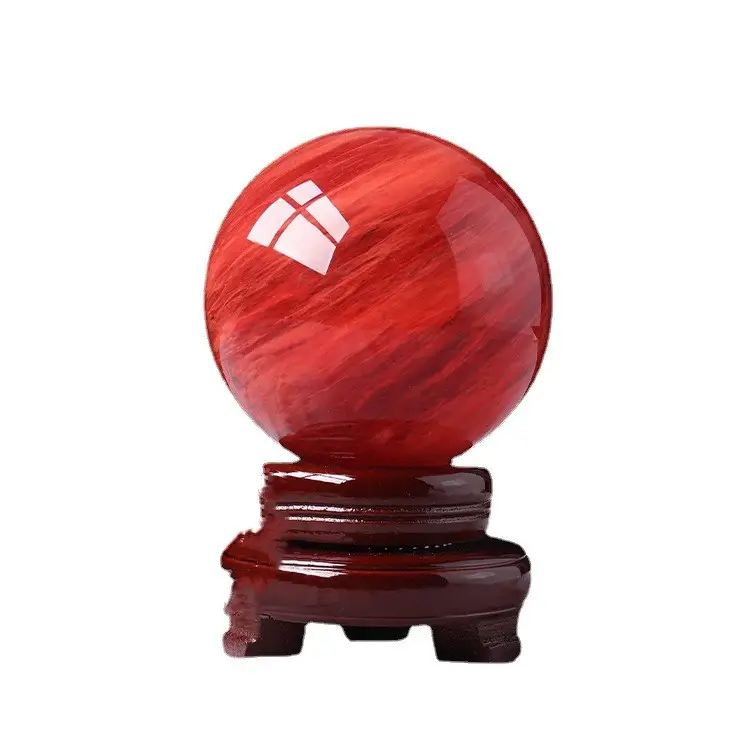 Display Melted Red Crystal Ball Ornaments