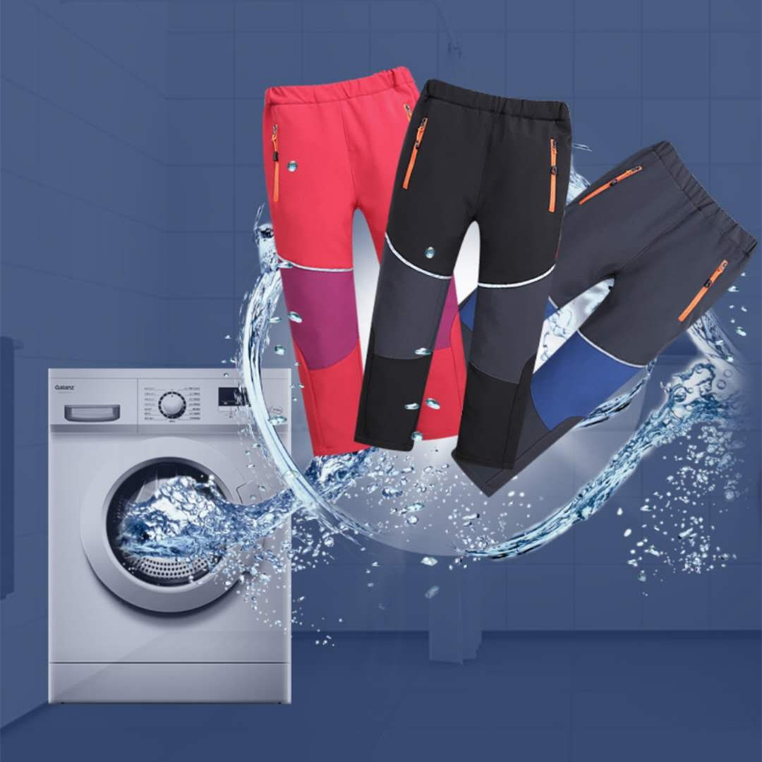 Boys Fleece And Thick Outdoor Windproof Waterproof Breathable Sports Pants