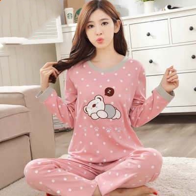 Title 22, Long sleeve pajamas for women in autumn and win...