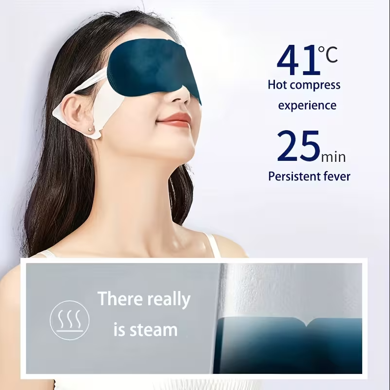 10pcs Sleep Lutein Steam Eye Mask - Light Blocking Warm Moisturizing Eye Cover For Night Relax