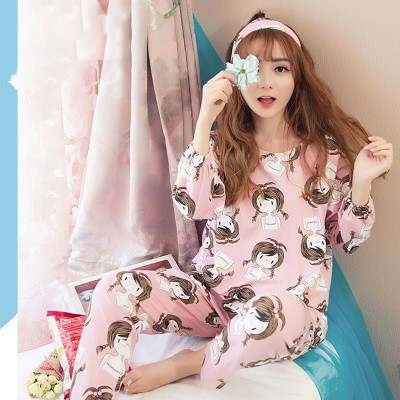 Title 17, Long sleeve pajamas for women in autumn and win...