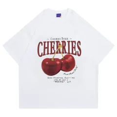 AmericanPrinted Couple Short Sleeve T-shirt Female - White - View 1