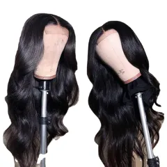 Big Wave Long Curly Hair Wigs Black Chemical Fibre Hair High Temperature Silk Fake Headgear - Black - View 1