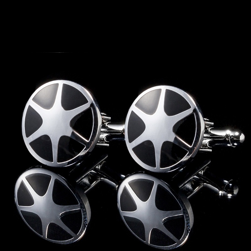 Square Men's Cufflinks Spot Simple French Cuff Buttons — foto 7