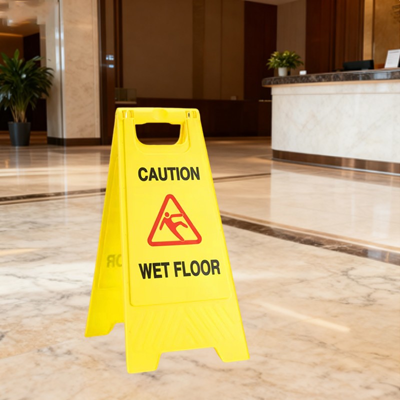 2Pcs Caution Slippery Surface Warning Hazard Safety Standing Wet Floor Sign — image 8