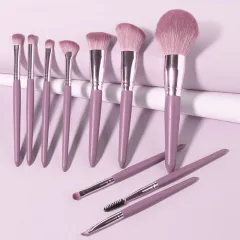 New Wooden Handle Makeup Brush Set Makeup Tools Makeup - Style C - View 1