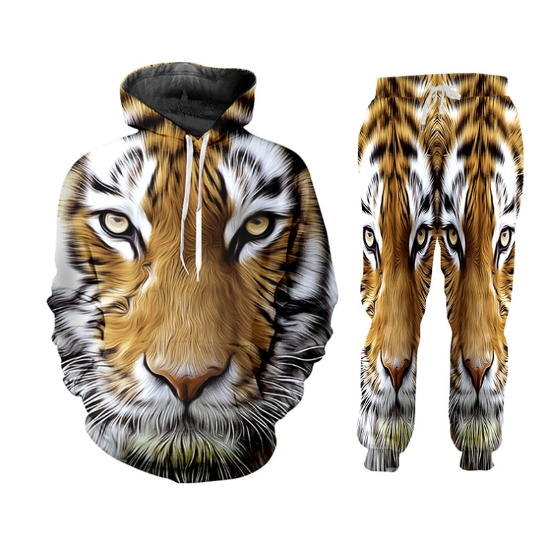 Casual Men's Loose Pullover Printed Sweatshirt