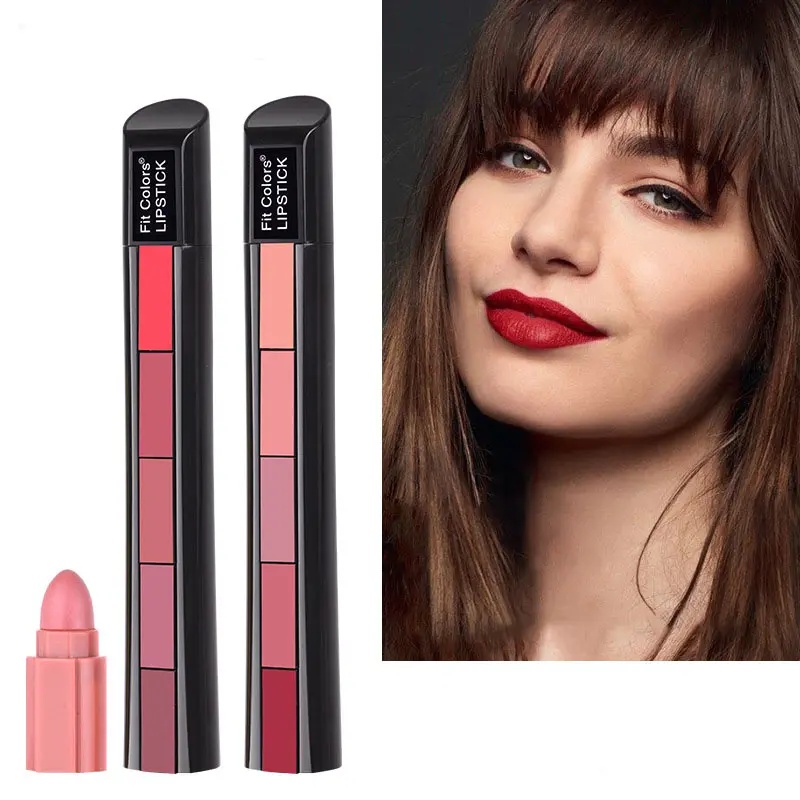 Matte 5-color Lipstick Set Velvet Lip Stick Non-stick Lip