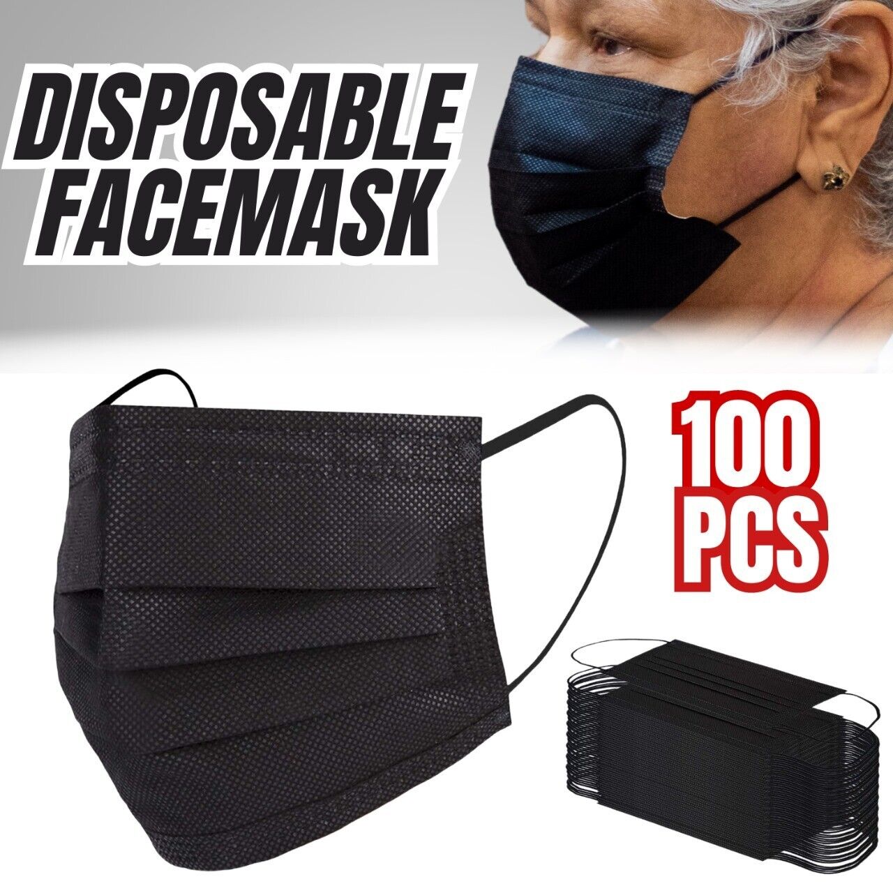 Black 3-Ply Disposable Face Mask Cover (100PCS). we ship only inside the US, USPS First Class Package 2 Day Handling , 2-5 Day Shipping. Face Masks, Masks Disposable, 3 Layer Protection Black/Blue Disposable Face Masks Non Medical Surgical Disposable 3Ply