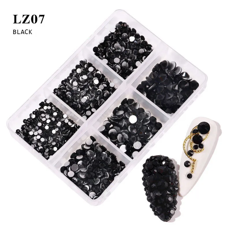 Nail Art Flat Rhinestone Set Mixed Color Rhinestones - Lz07