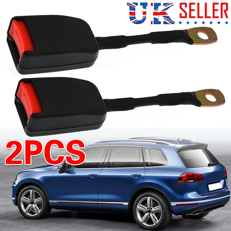 2X 22cm Wire Rope Stalk Seat Belt Buckle End Receiver Replacement Universal Fit — image 3