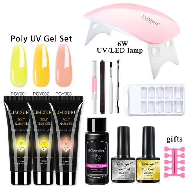 Nail Extension Gel Set Crystal UV Phototherapy Usb - Shop at LoveMi
