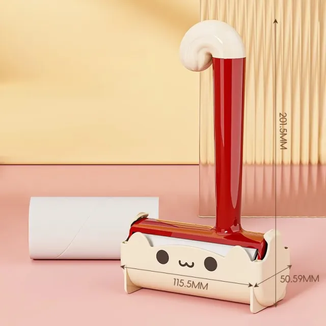 Cat Sticky Hair Device Replaceable Sticky Paper Nice Wind Pet Sticky Hair For The Home Applicable Multi material Clothing Multifunction Red - Shop at LoveMi