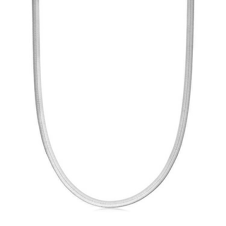 Lady's Flat Snake Bone Chain Necklace