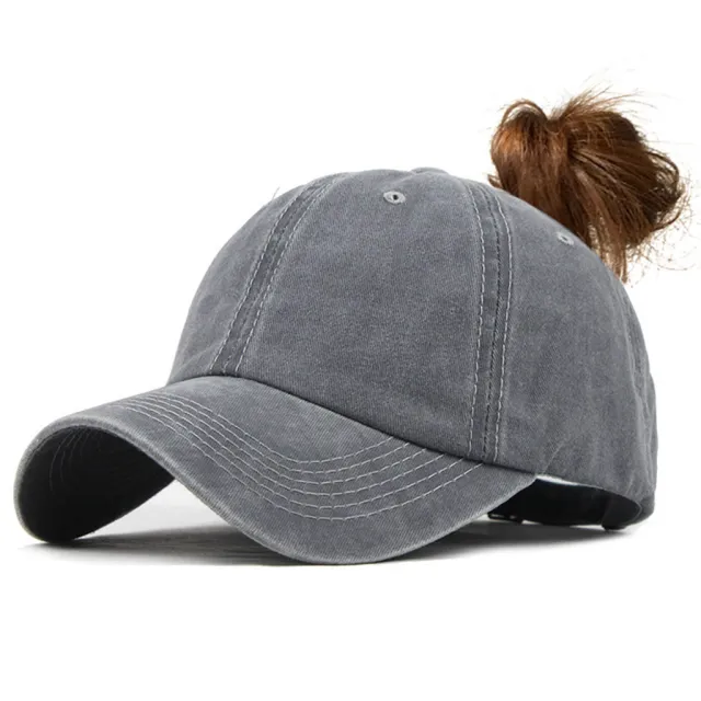Cross border Hat Women's Ponytail Baseball Cap In Stock Grey - Shop at LoveMi