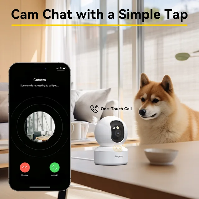 BoyKeep 2K Smart WiFi Security Camera Dual Band 5G 2.4GHz Indoor Surveillance Camera, 360 PTZ, IR Night Vision, Two Way Audio thumbnail 2