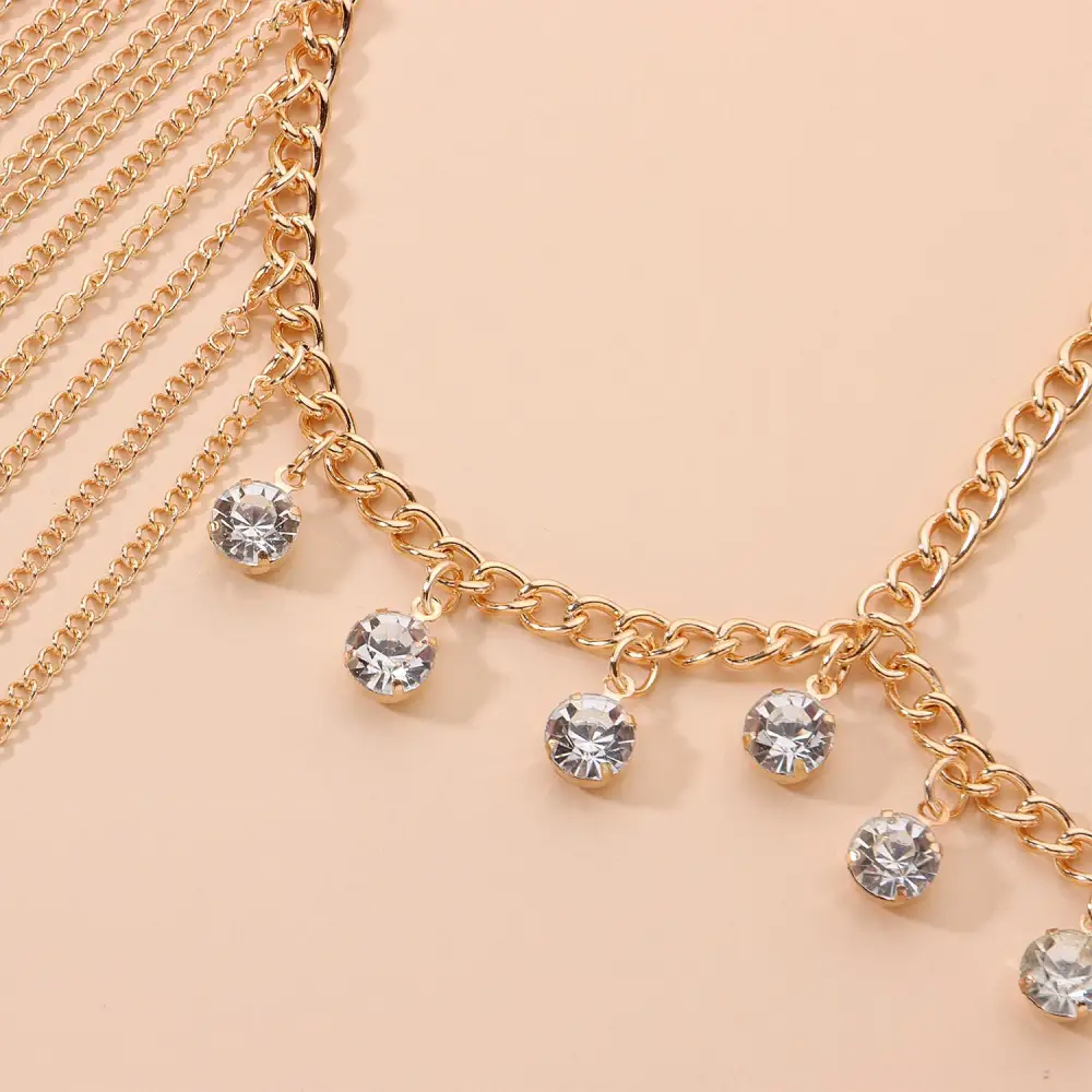 Hair Accessories Female with Long Tassel Head Chain