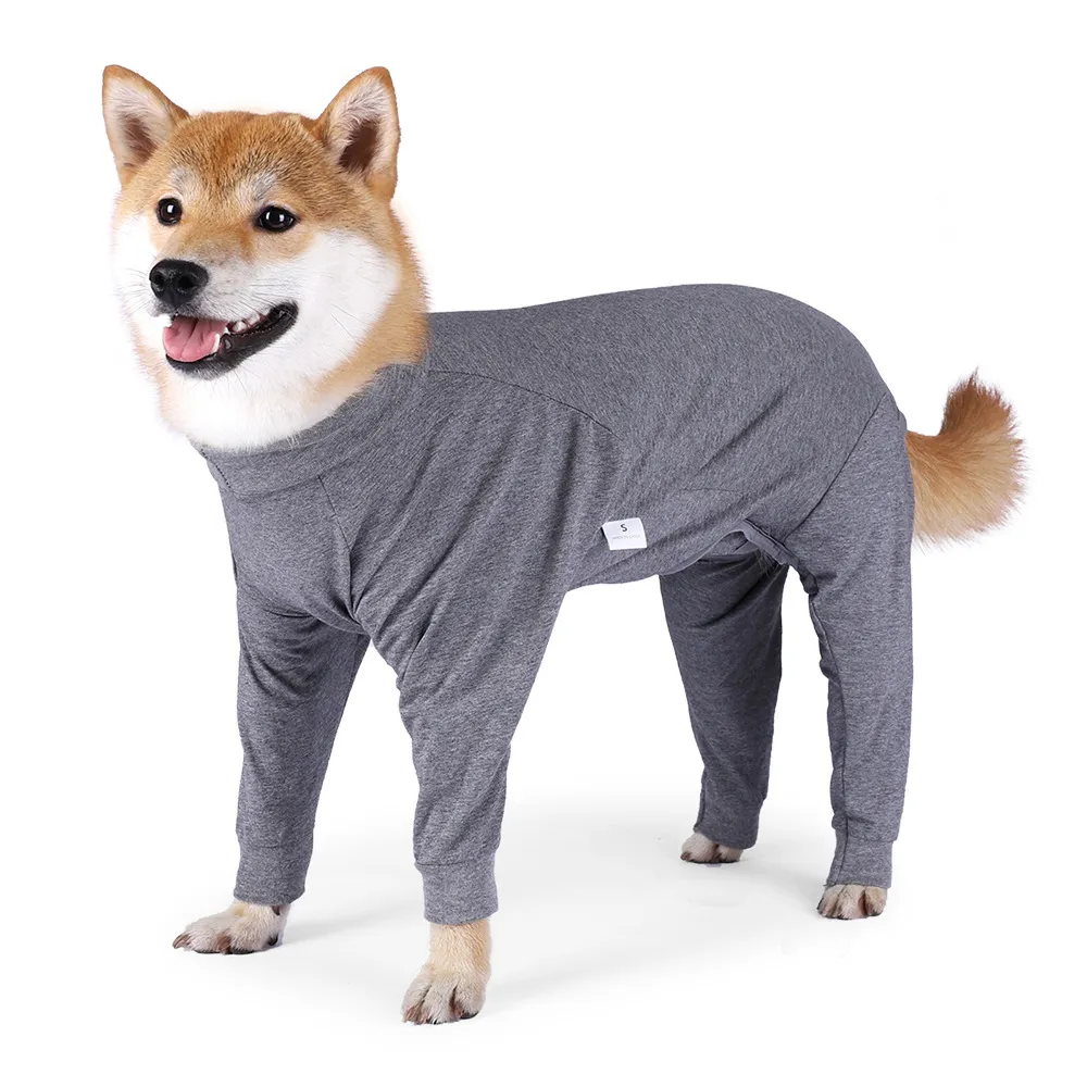 Fully Surrounded High Elastic Four-legged Dog Pyjamas - Grey