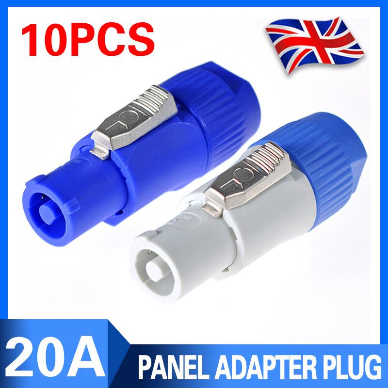 10pcs NAC3FCA Speakon Plug 3 PIN Male Powercon Connector 20A 250V AC Power