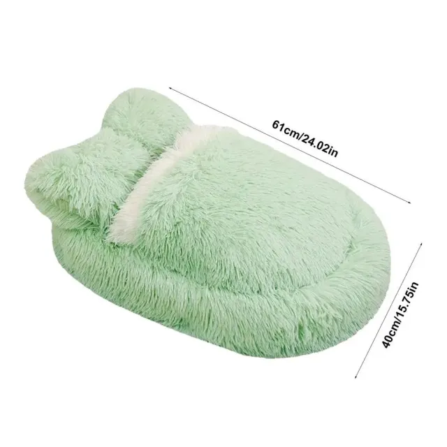 Fluffy Pet Beds Anti Slip Puppy Nest Cave For Cold Winter Pet Supplies Comfortable Pet Sleeping Nest Cat Bed For Small Dog Puppy Green - Shop at LoveMi