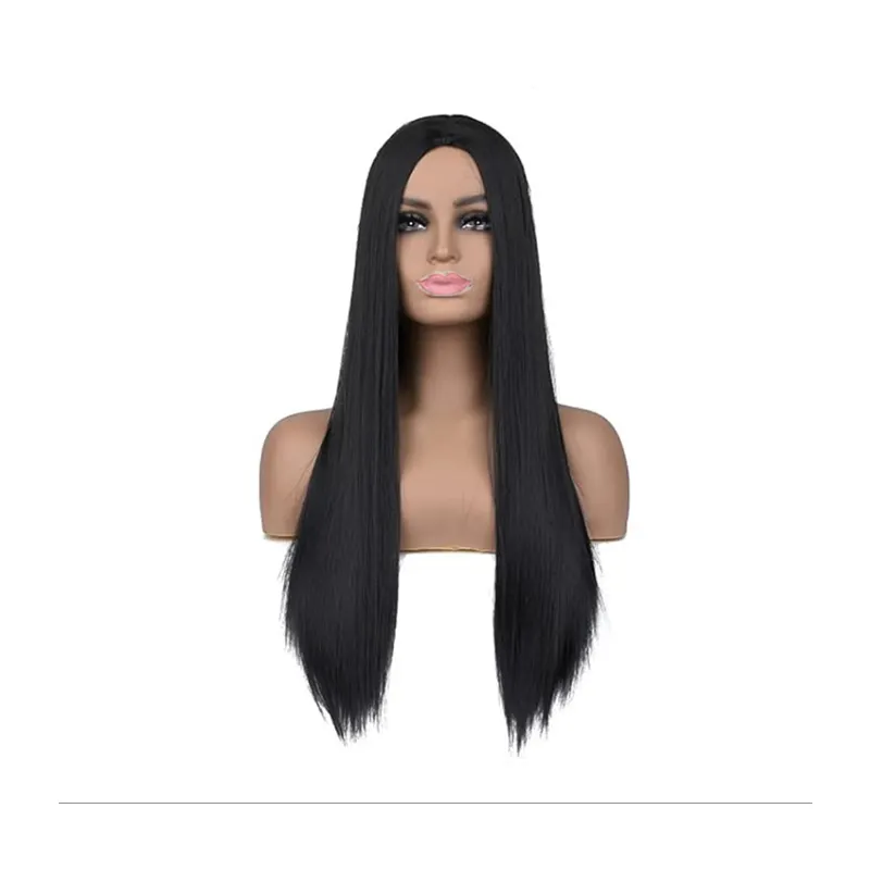 40Inch 100cm Long Women's Straight Black Wig