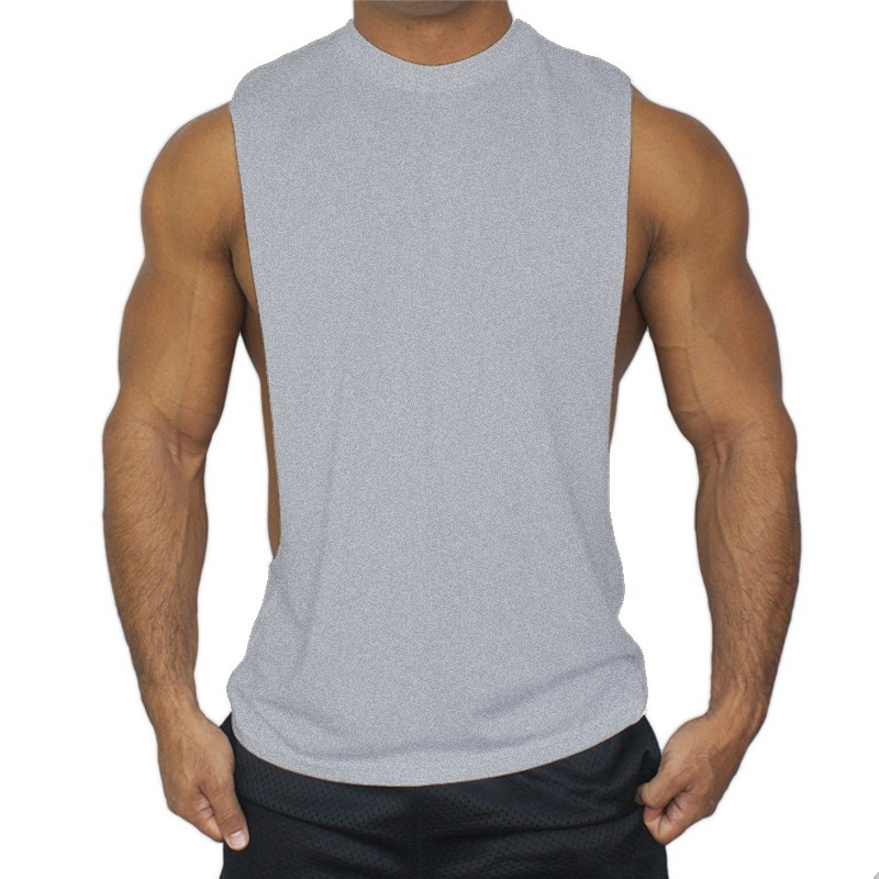 Men's Sports Fitness Vest Solid Sleeveless