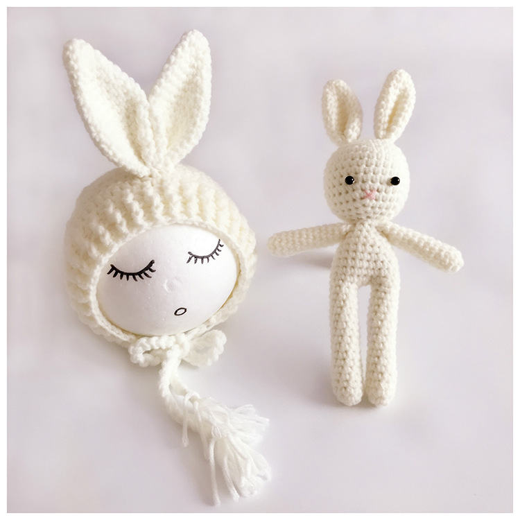 Title 2, Photography Clothing Newborn Handmade Wool Bunn...