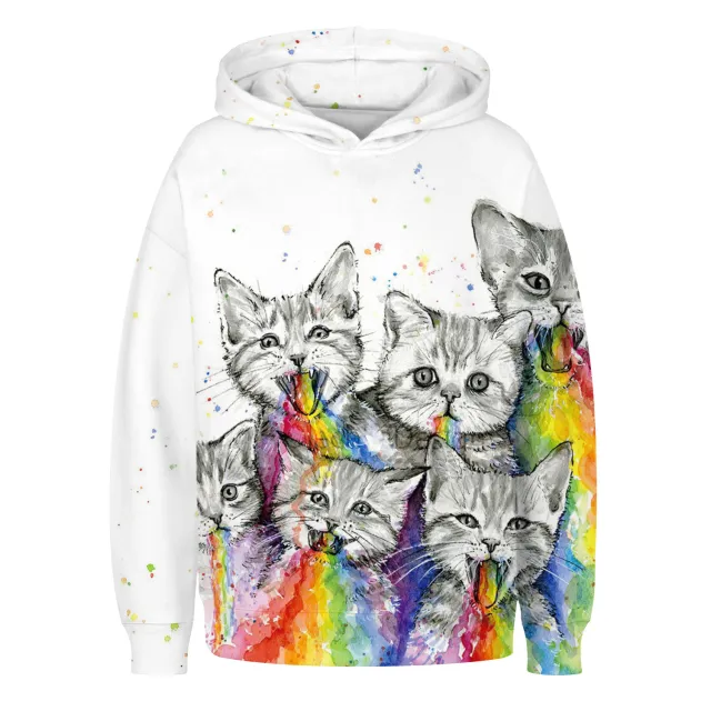 Hooded Long sleeved Sweatshirt Pullover 1 Style - Shop at LoveMi