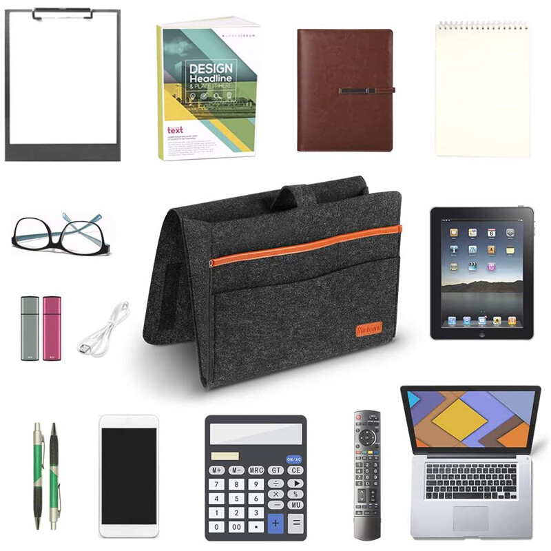 Felt Bedside Sofa Arm Rest Tidy Storage Organizer Holder Chair Couch Hanging Bag 16