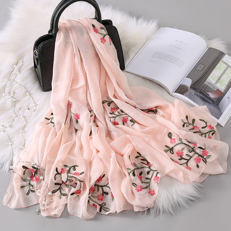 New Autumn And Winter Women's Long Embroidered Scarf