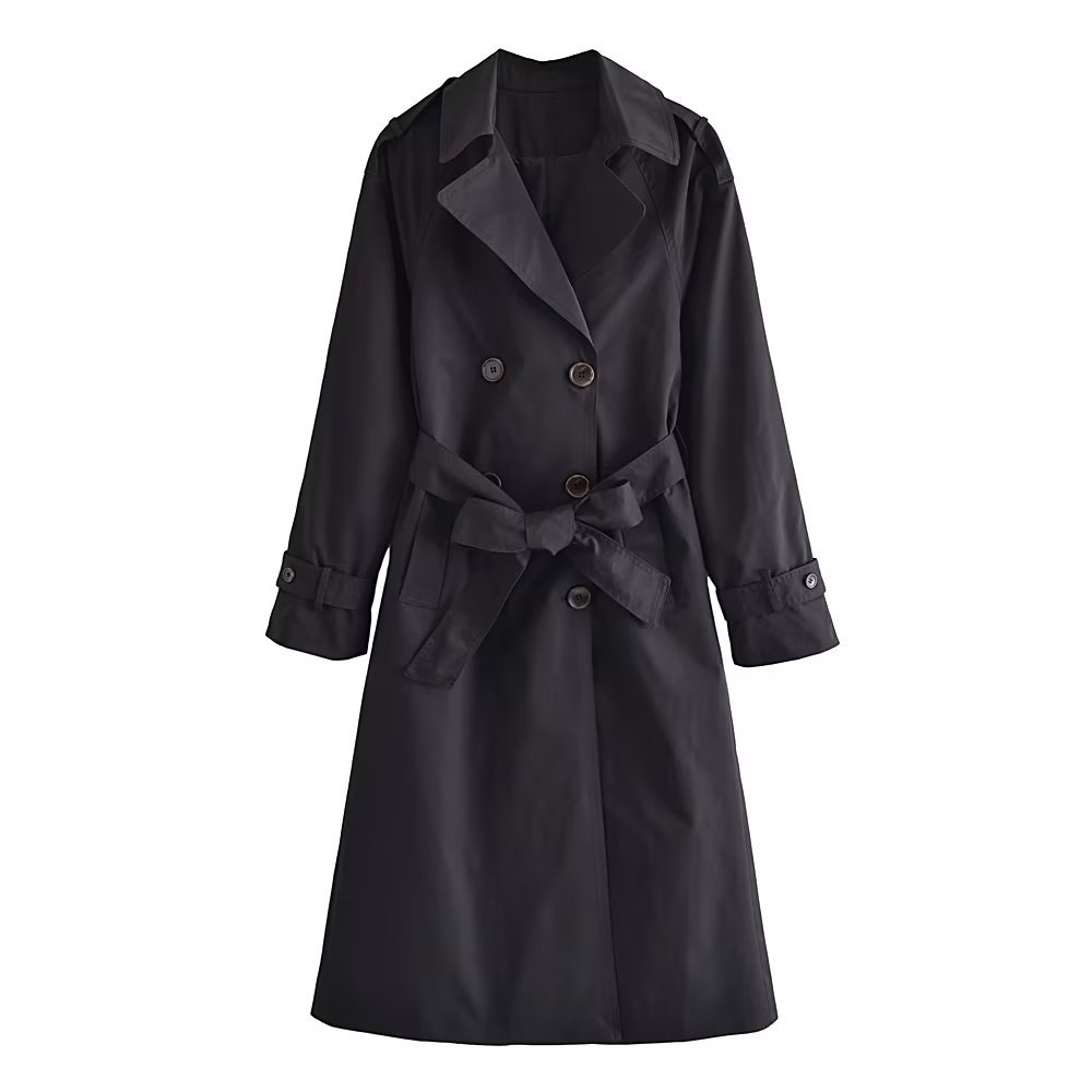 Title 4, Double Breasted Mid-length Trench Coat