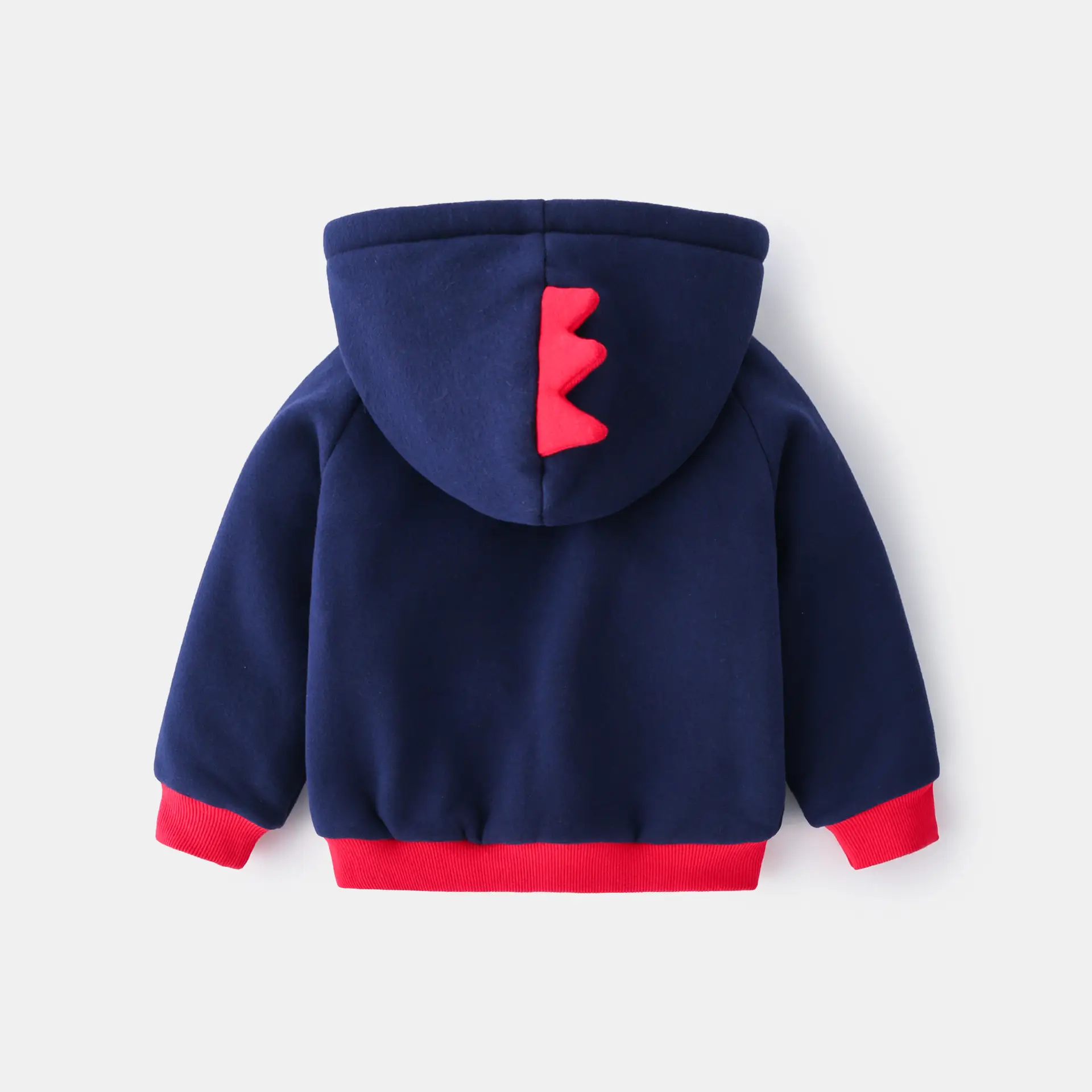 Boy's Hooded Jacket Plus Velvet Padded