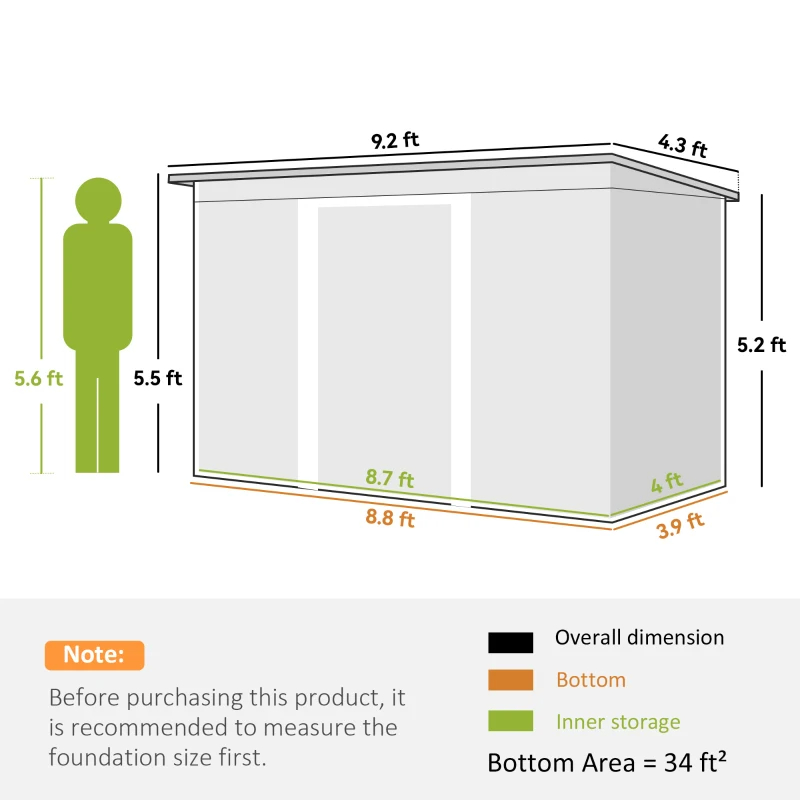 Metal Outdoor Storage Shed, Tool House With Double Lockable Doors For Backyard, Patio, Lawn, Garage, Dark Gray,Please Note The Dimensions And Weight In The Package Details Before Shipping.