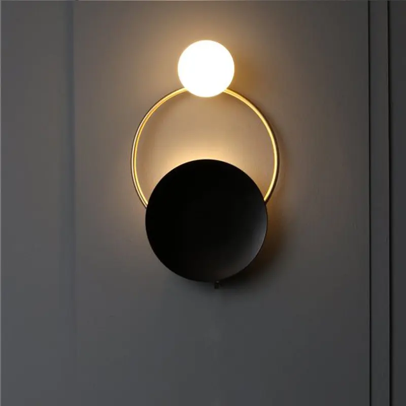 Post-modern Ring Wall Lamp Hotel Restaurant Innovative