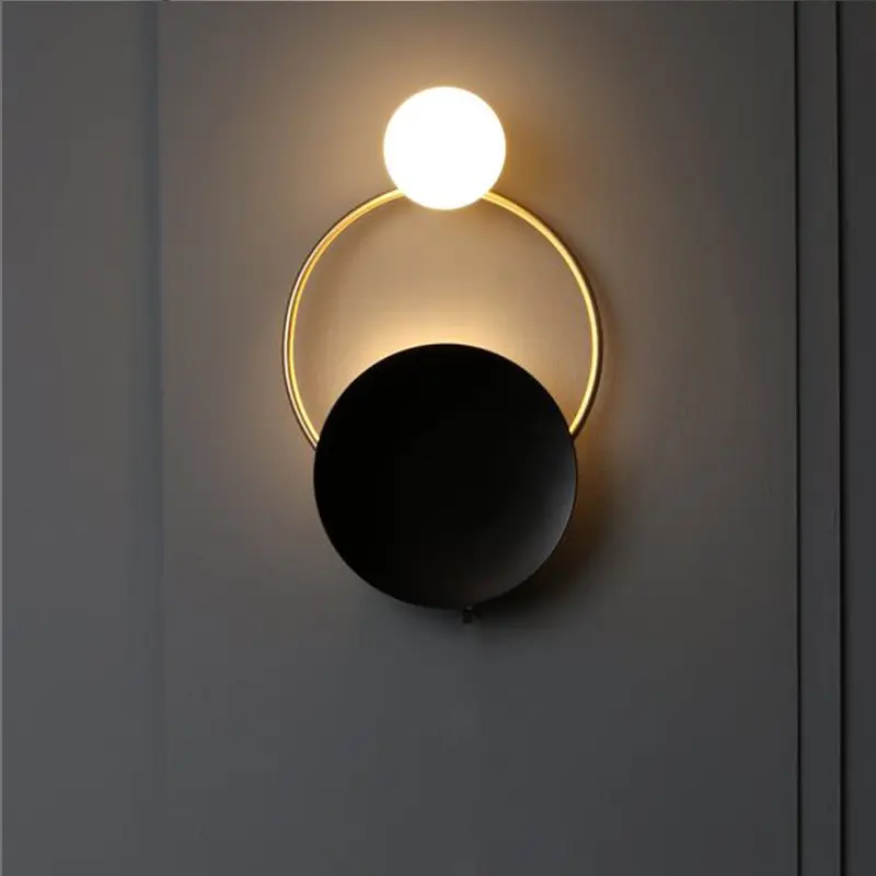 Post-modern Ring Wall Lamp Hotel Restaurant Innovative