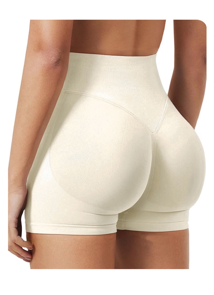 Women's Seamless High Waist Yoga Shorts, Butt Lifting Workout Biker Shorts, Tummy Control Athletic Gym Shorts For Running Fitnes