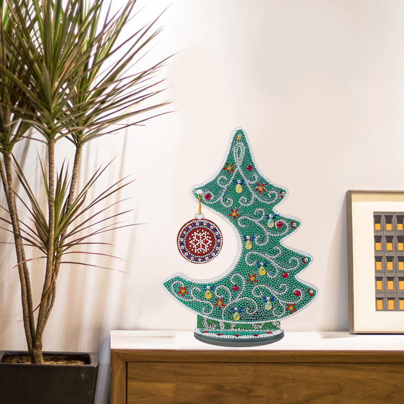 Full Of Rhinestones Embroidered Christmas Decoration Painting Ornaments — image 1