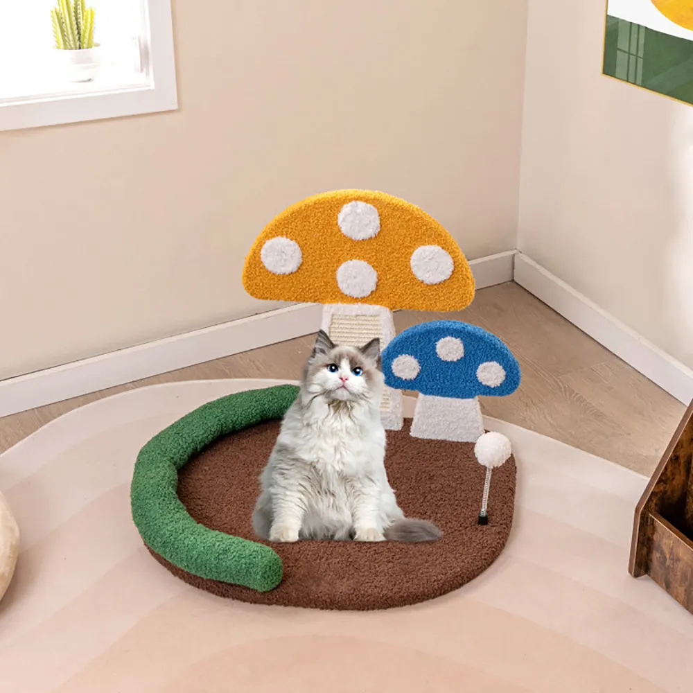 Mushroom Cat Bed Claw Scratcher