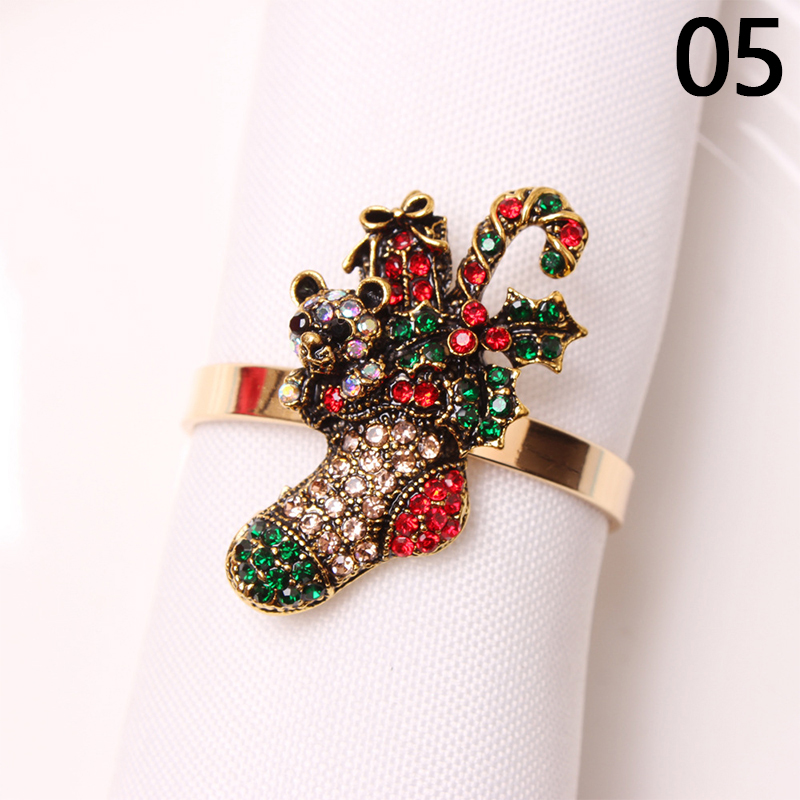 Christmas Stockings Christmas Boots Napkin Ring Napkin Buckle Cloth Ring Christmas Series