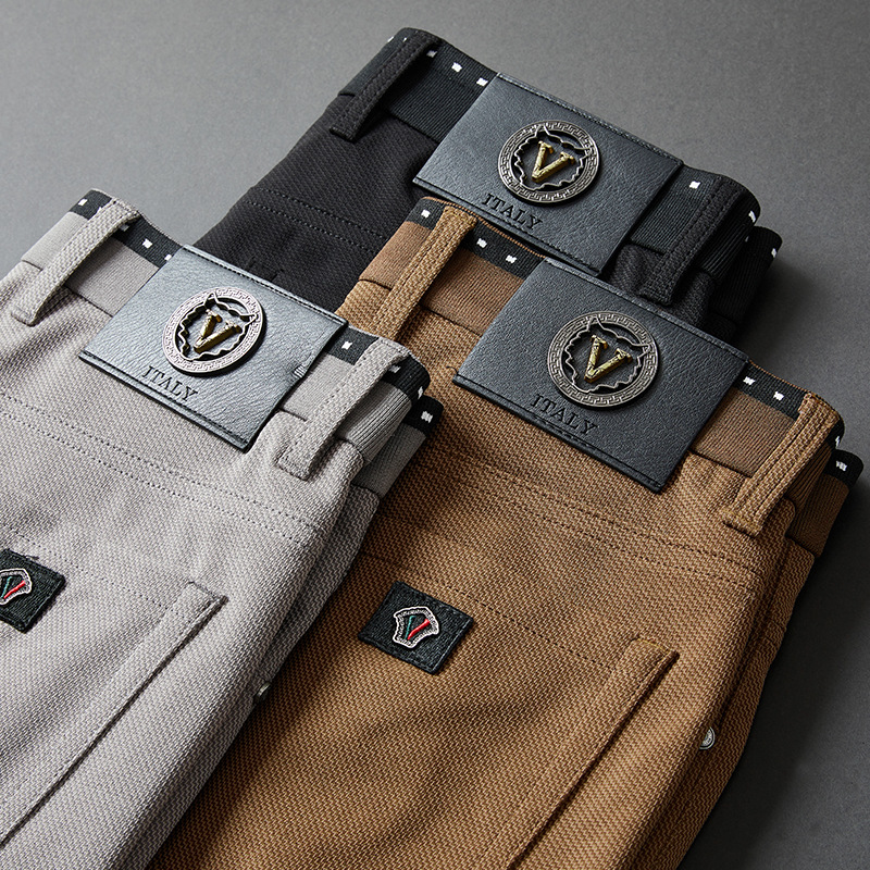 Men's Jacquard Comfortable And Versatile Straight Pants