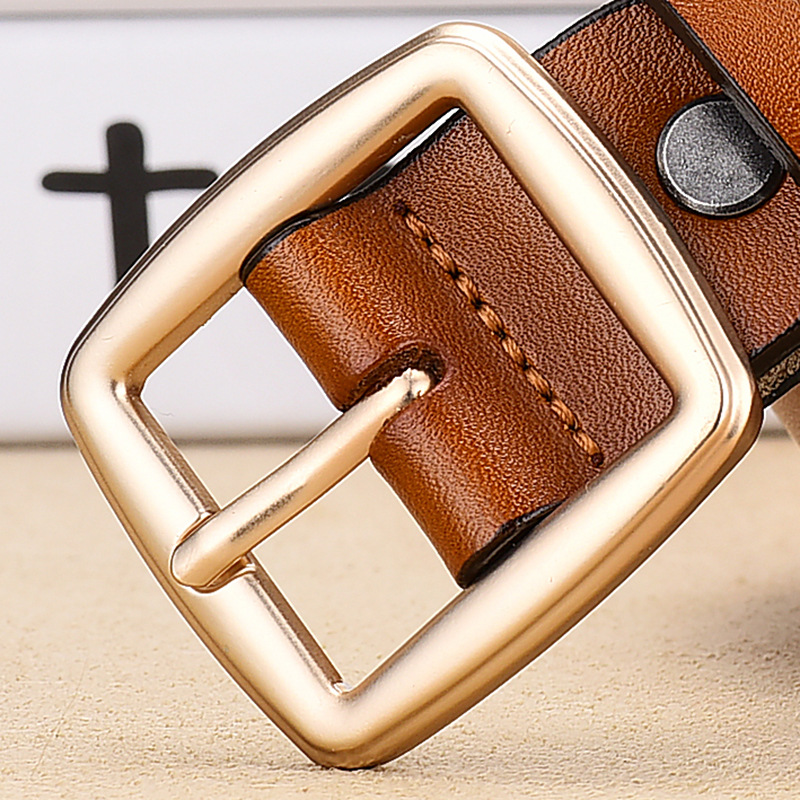 Title 8, Ladies Korean Style Simple Gold Pin Buckle Belt