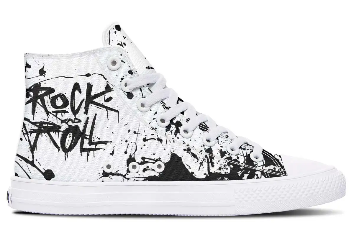 Printed Couple High-top Canvas Shoes